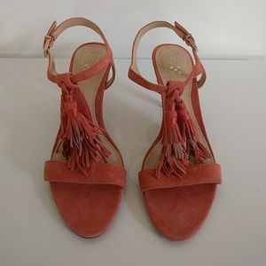 Vince Camuto Suede Heels With Tassels. Size 5.5
